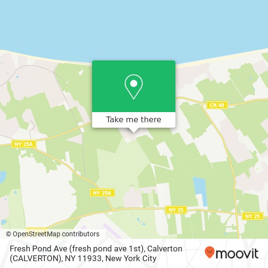 Mapa de Fresh Pond Ave (fresh pond ave 1st), Calverton (CALVERTON), NY 11933