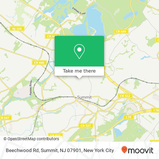 Beechwood Rd, Summit, NJ 07901 map