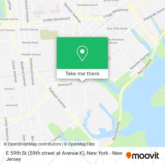 Mapa de E 59th St (59th street at Avenue K)