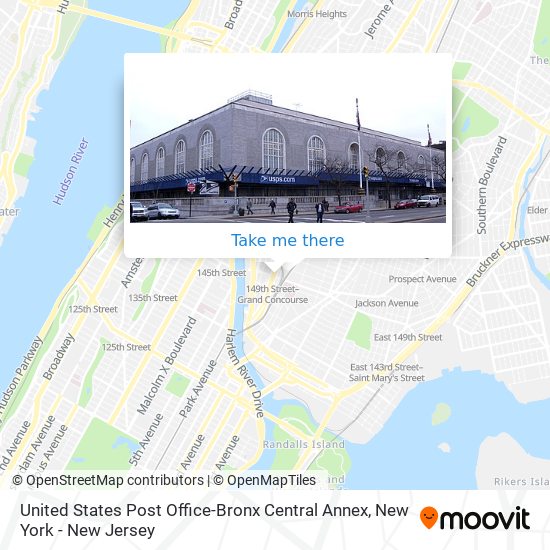 Mapa de United States Post Office-Bronx Central Annex