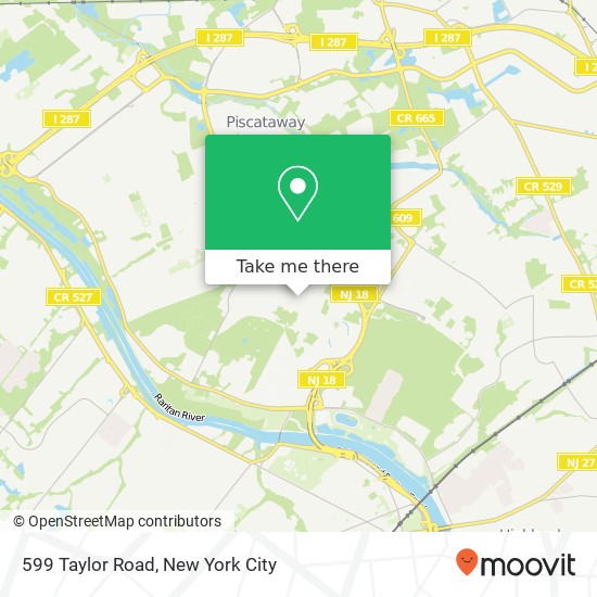 599 Taylor Road, 599 Taylor Rd, Piscataway Township, NJ 08854, USA map