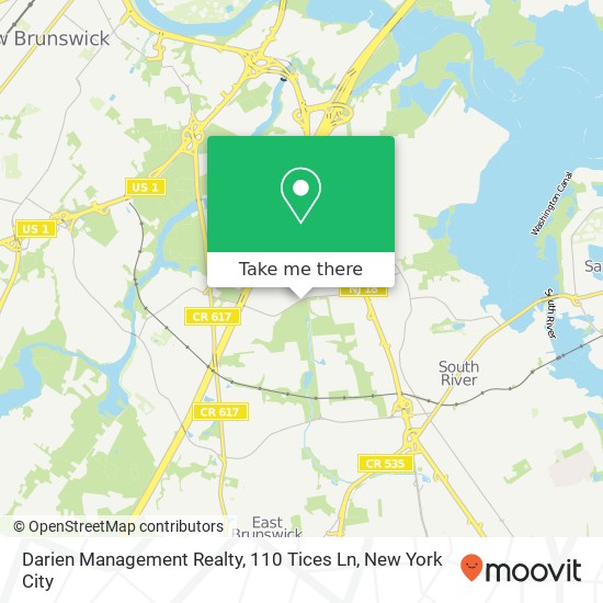 Mapa de Darien Management Realty, 110 Tices Ln