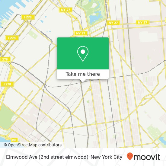 Mapa de Elmwood Ave (2nd street elmwood), Brooklyn, NY 11230
