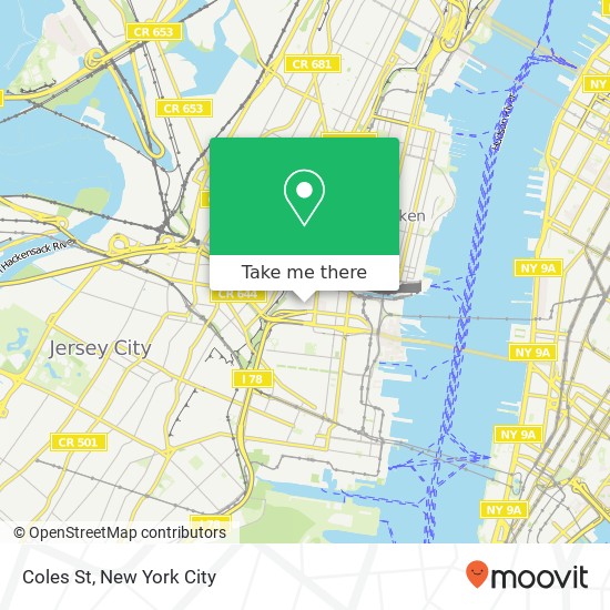 Coles St, Jersey City, NJ 07310 map
