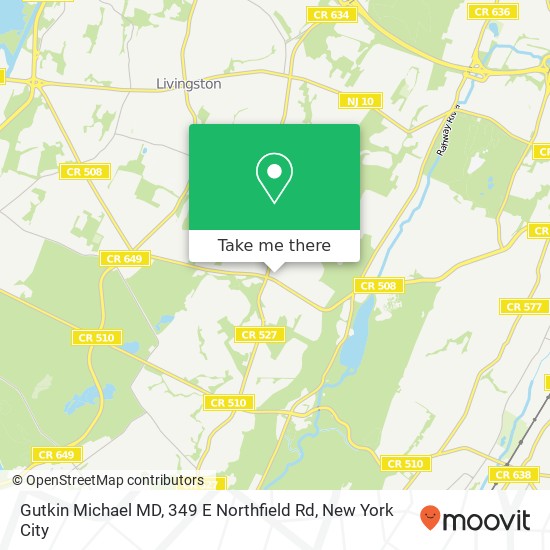 Mapa de Gutkin Michael MD, 349 E Northfield Rd