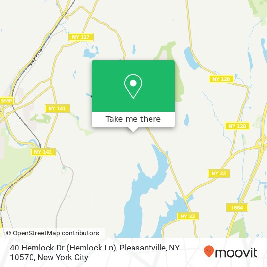 Mapa de 40 Hemlock Dr (Hemlock Ln), Pleasantville, NY 10570
