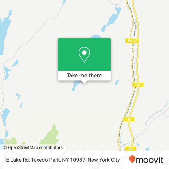 Mapa de E Lake Rd, Tuxedo Park, NY 10987