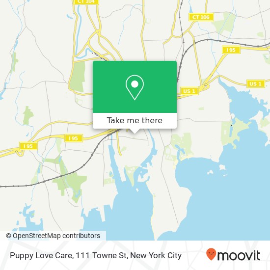 Puppy Love Care, 111 Towne St map