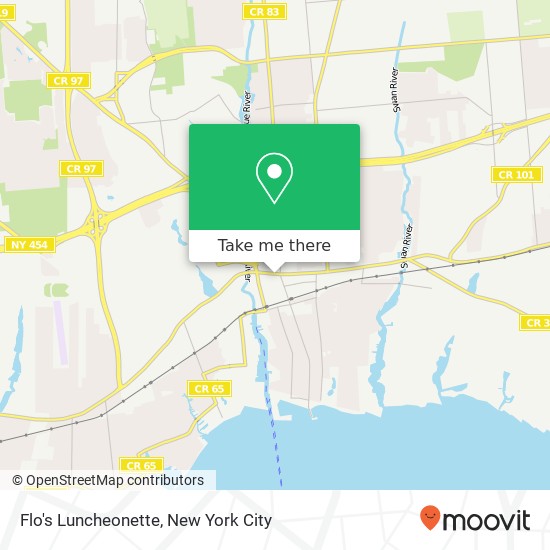 Flo's Luncheonette, 38 W Main St map