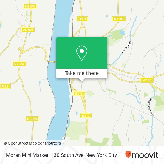 Mapa de Moran Mini Market, 130 South Ave