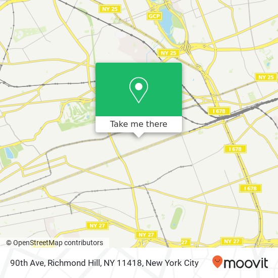 Mapa de 90th Ave, Richmond Hill, NY 11418
