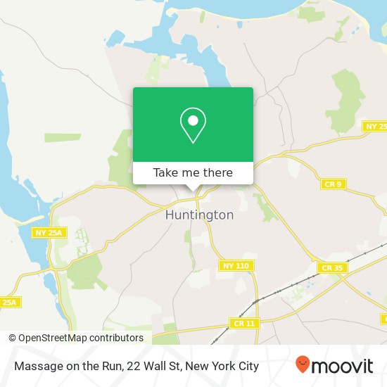 Massage on the Run, 22 Wall St map