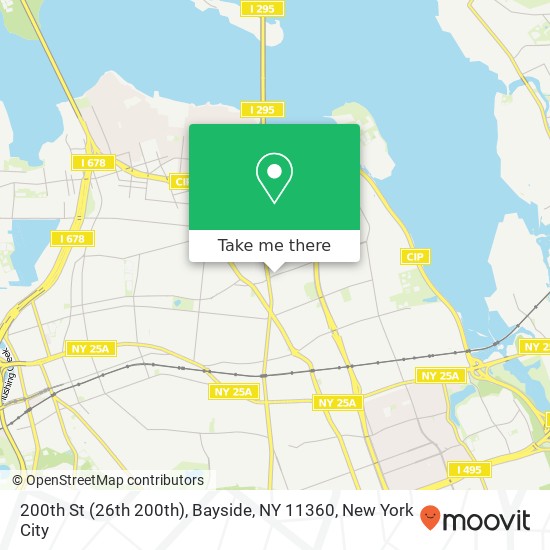 Mapa de 200th St (26th 200th), Bayside, NY 11360