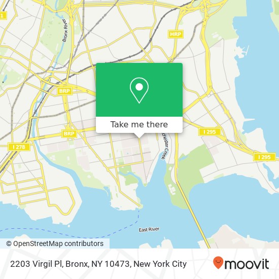 Mapa de 2203 Virgil Pl, Bronx, NY 10473