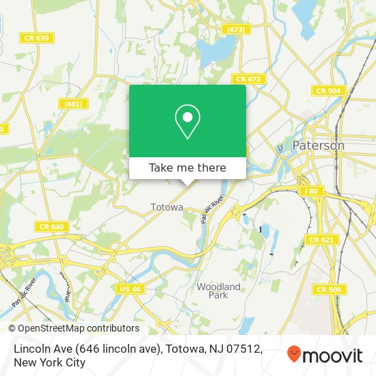 Lincoln Ave (646 lincoln ave), Totowa, NJ 07512 map