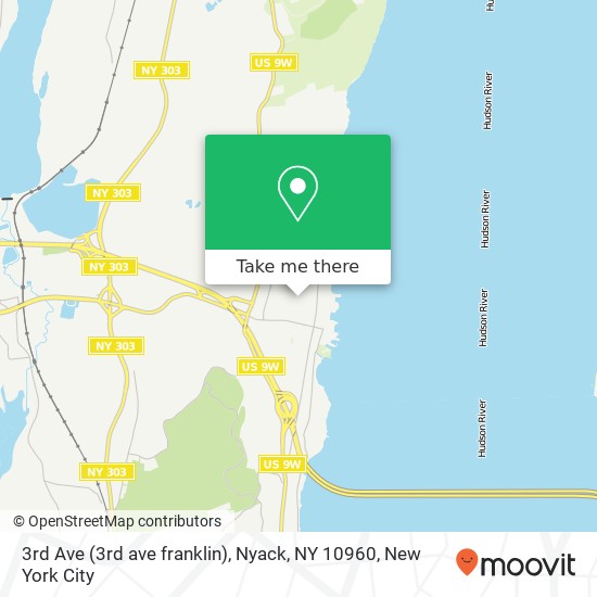 3rd Ave (3rd ave franklin), Nyack, NY 10960 map