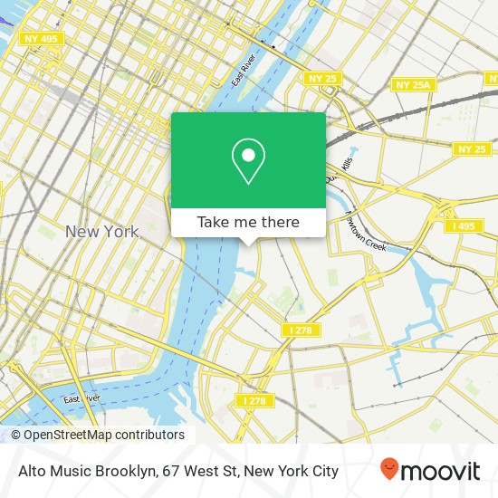 Alto Music Brooklyn, 67 West St map