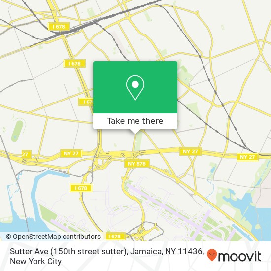 Mapa de Sutter Ave (150th street sutter), Jamaica, NY 11436