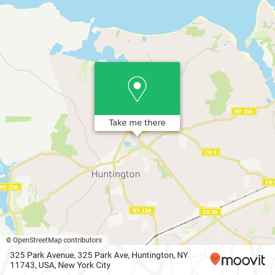 Mapa de 325 Park Avenue, 325 Park Ave, Huntington, NY 11743, USA