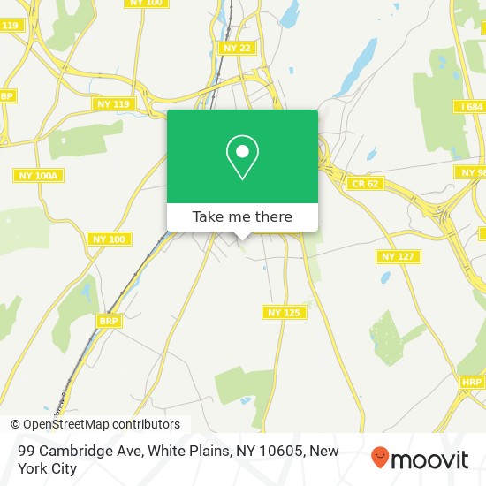 Mapa de 99 Cambridge Ave, White Plains, NY 10605