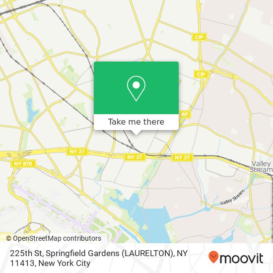 Mapa de 225th St, Springfield Gardens (LAURELTON), NY 11413