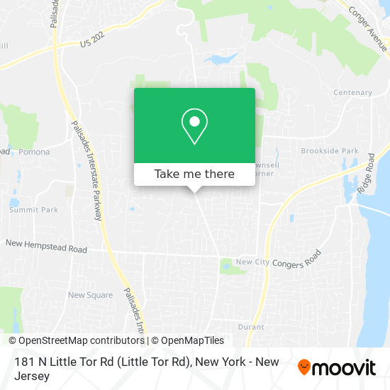 181 N Little Tor Rd map