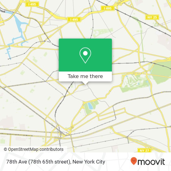 Mapa de 78th Ave (78th 65th street), Ridgewood (FLUSHING), NY 11385