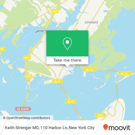 Mapa de Keith Strenger MD, 110 Harbor Ln