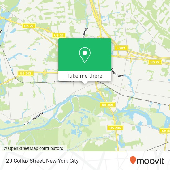 20 Colfax Street, 20 Colfax St, Raritan, NJ 08869, USA map