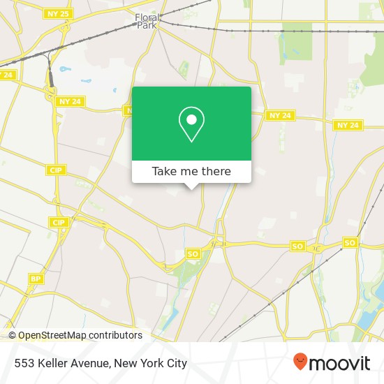 Mapa de 553 Keller Avenue, 553 Keller Ave, Elmont, NY 11003, USA