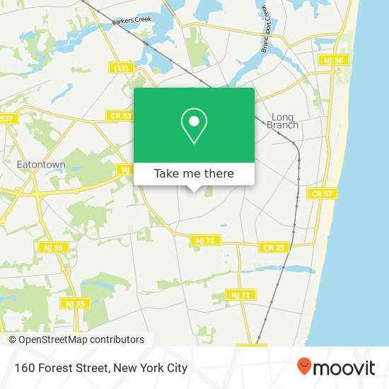 160 Forest Street, 160 Forest St, West Long Branch, NJ 07764, USA map