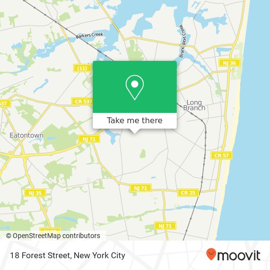 18 Forest Street, 18 Forest St, West Long Branch, NJ 07764, USA map