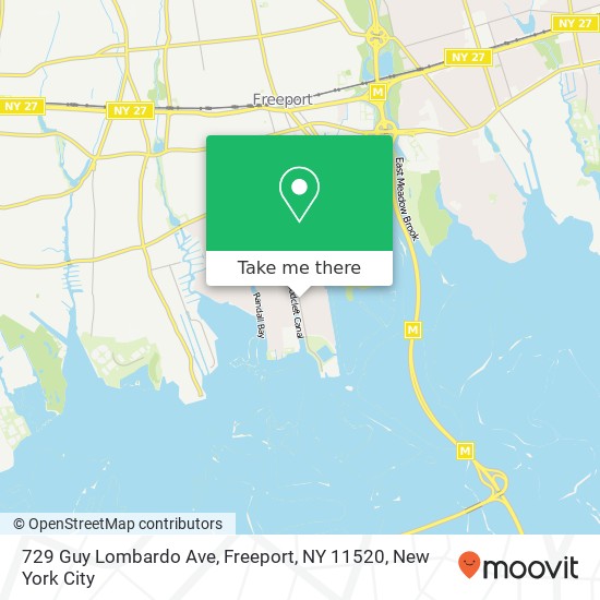 Mapa de 729 Guy Lombardo Ave, Freeport, NY 11520