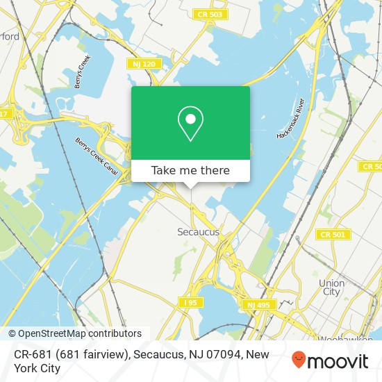 Mapa de CR-681 (681 fairview), Secaucus, NJ 07094
