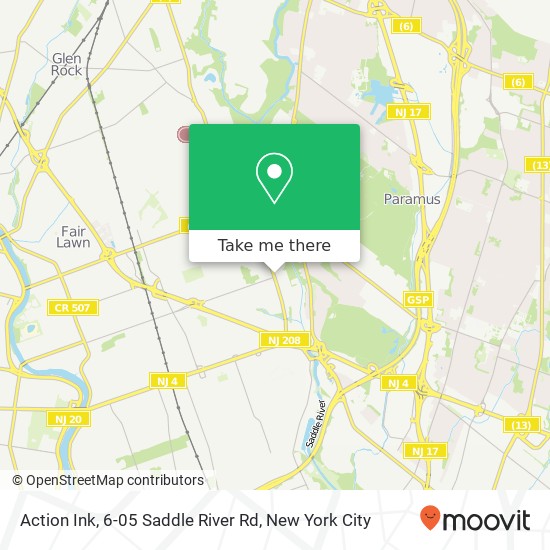 Action Ink, 6-05 Saddle River Rd map