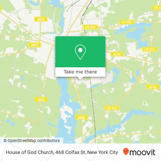 House of God Church, 468 Colfax St map