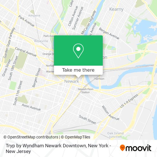 Tryp by Wyndham Newark Downtown map