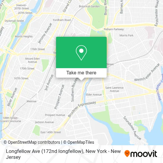 Longfellow Ave (172nd longfellow) map