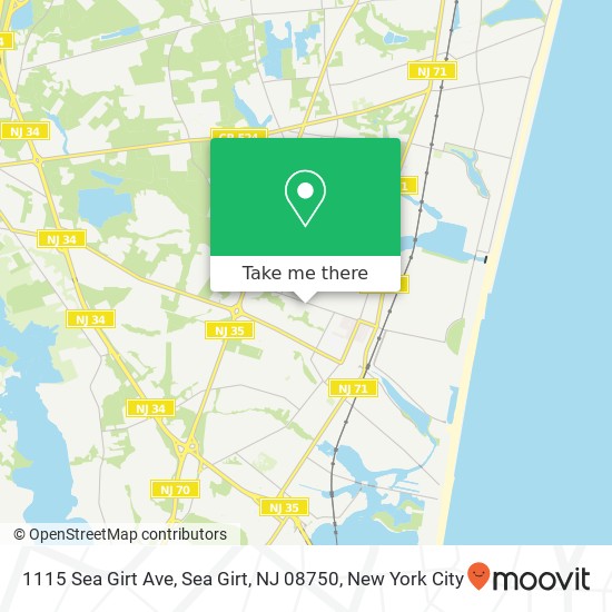 1115 Sea Girt Ave, Sea Girt, NJ 08750 map