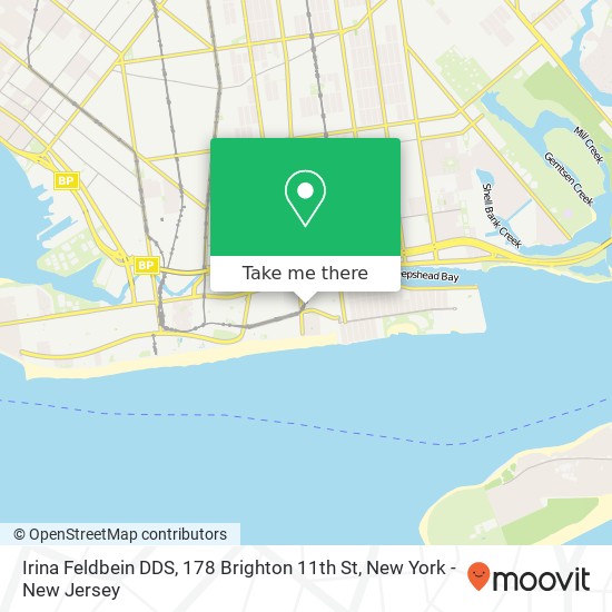 Irina Feldbein DDS, 178 Brighton 11th St map