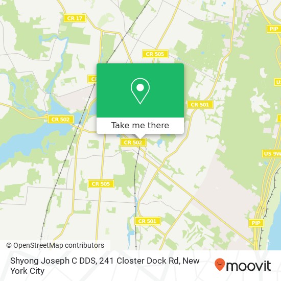 Mapa de Shyong Joseph C DDS, 241 Closter Dock Rd