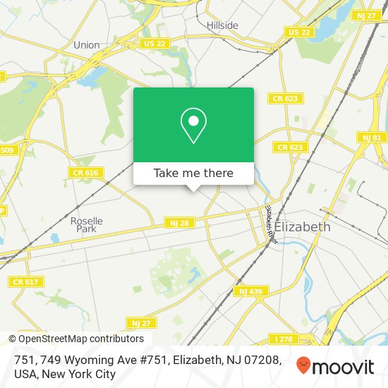 751, 749 Wyoming Ave #751, Elizabeth, NJ 07208, USA map