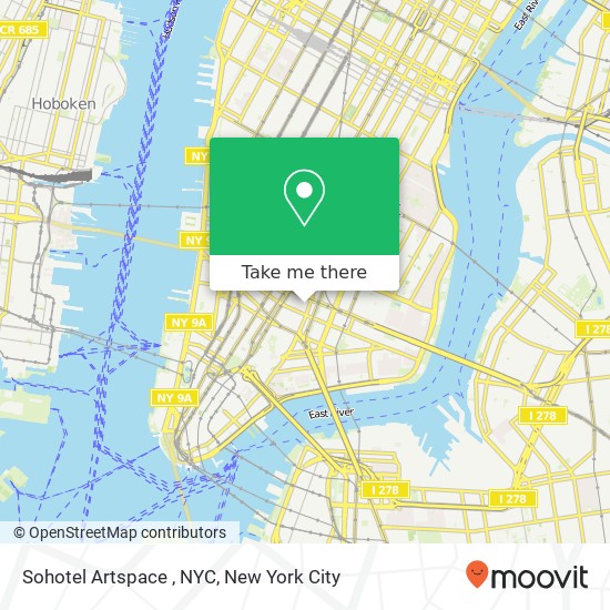 Sohotel Artspace , NYC map