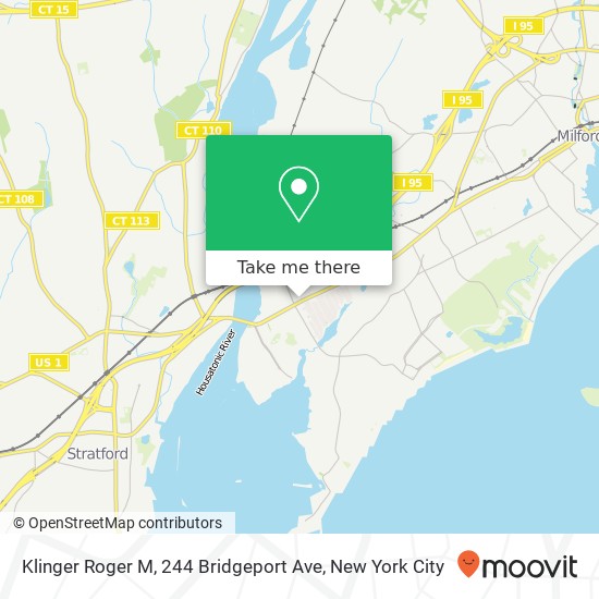 Mapa de Klinger Roger M, 244 Bridgeport Ave