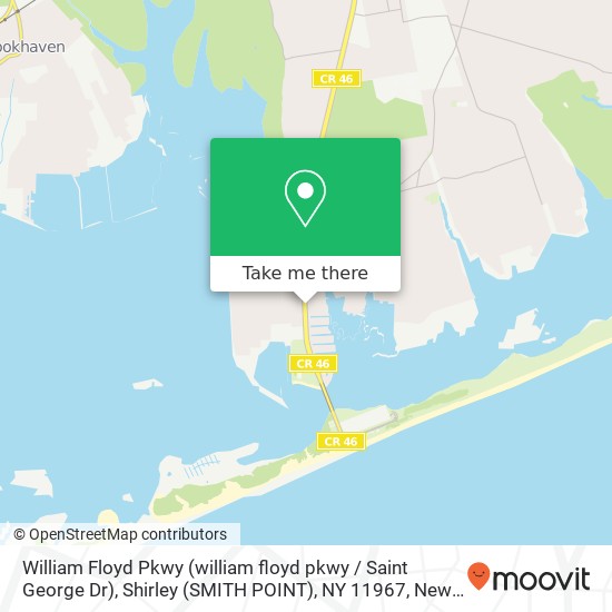 William Floyd Pkwy (william floyd pkwy / Saint George Dr), Shirley (SMITH POINT), NY 11967 map