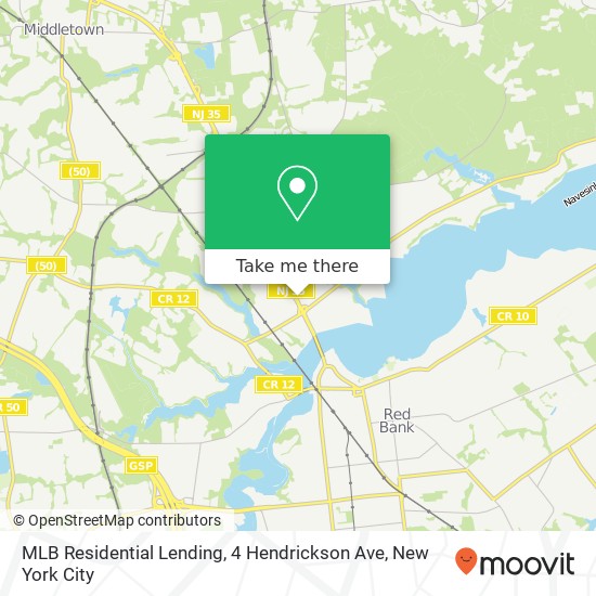 MLB Residential Lending, 4 Hendrickson Ave map