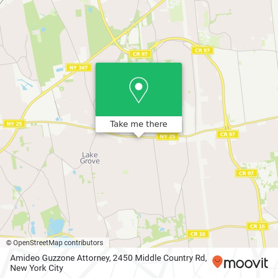 Mapa de Amideo Guzzone Attorney, 2450 Middle Country Rd