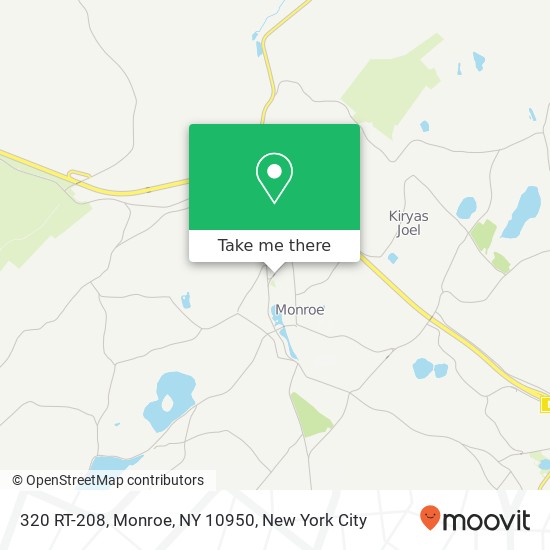 Mapa de 320 RT-208, Monroe, NY 10950