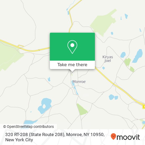 Mapa de 320 RT-208 (State Route 208), Monroe, NY 10950