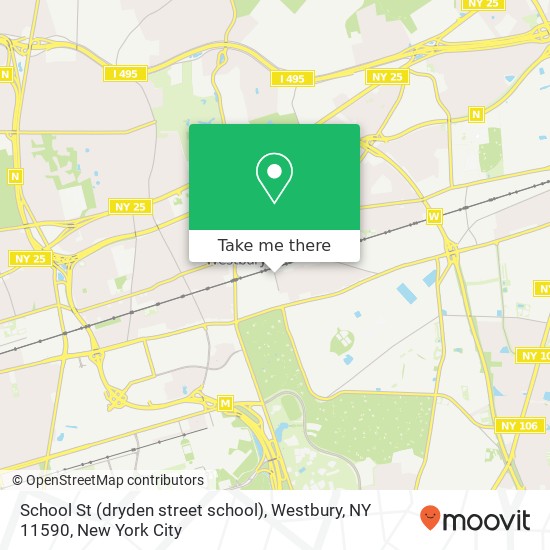 Mapa de School St (dryden street school), Westbury, NY 11590